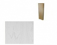 Цоколь (декор) для дверного наличника Юркас Шпон Элис 4, нижний, Белая эмаль, 18*75*200 мм