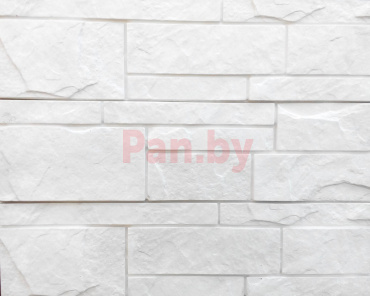 Декоративный искусственный камень Polinka Плита составная  гипсовый 1100, белый фото № 1