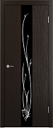 Межкомнатная дверь царговая экошпон Stark ST13 Венге Черный лак с рисунком