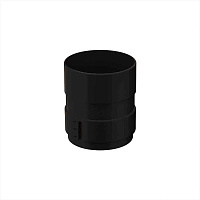 Соединитель (муфта) водосточной трубы Galeco PVC 130/100 Черный