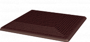 Клинкерная ступень Paradyz Natural Brown Duro угловая 300x300 рельефная
