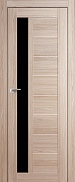 Межкомнатная дверь царговая ProfilDoors серия X Модерн 37Х, Капучино мелинга Триплекс черный