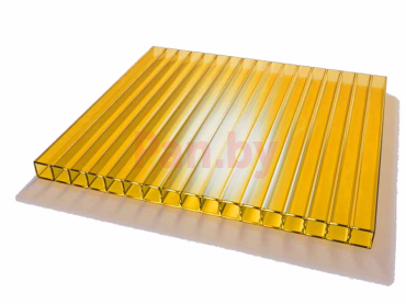 Поликарбонат сотовый Sunnex Желтый 6000*2100*8 мм, 0,9 кг/м2 фото № 1