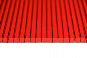 Поликарбонат сотовый TitanPlast Красный 6000*2100*10 мм, 1 кг/м2 фото № 1