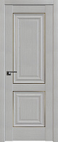 Межкомнатная дверь царговая ProfilDoors серия X Классика 27X, Пекан белый (молдинг золото)