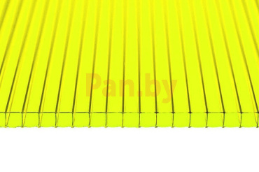 Поликарбонат сотовый Сэлмакс Групп Скарб-про Люкс желтый 6000*2100*10 мм, 1,7 кг/м2 фото № 1