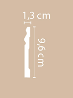 Плинтус напольный из дюрополимера Декомастер A015 (96*13*2000мм)