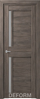Межкомнатная дверь царговая экошпон Deform Серия D D17 Дуб шале графит Мателюкс