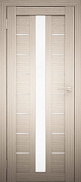 Межкомнатная дверь экошпон Юни Амати 17, Дуб беленый (белое стекло)