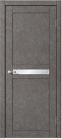 Межкомнатная дверь царговая экошпон МДФ Техно Профиль Dominika 603 Бетон серый (стекло белое)