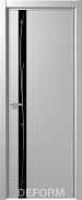 Межкомнатная дверь экошпон Deform Серия H H2 Дуб французский сильвер Зеркало черное