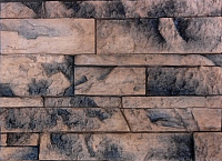 Декоративный искусственный камень Polinka Сланец Карпатский гипсовый угловой составной У1404М, коричневый мрамор