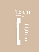 Плинтус напольный из дюрополимера Декомастер A017 (110*16*2000мм)