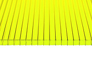 Поликарбонат сотовый Сэлмакс Групп Скарб-про Люкс желтый 6 мм, 2100*6000 мм