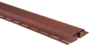 H профиль (соединительная планка) для сайдинга Альта-Профиль Красно-коричневый, 3м фото № 1