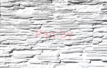 Декоративный искусственный камень Polinka Сланец Саянский гипсовый угловой составной У0100, белый фото № 1