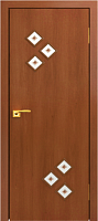 Межкомнатная дверь МДФ ламинированная Юни Стандарт С-33, Итальянский орех (фьюзинг)