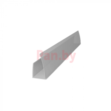Торцевой профиль для поликарбоната Royalplast 6 мм Серебро, 2100мм фото № 1