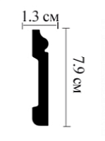 Плинтус напольный из дюрополимера Декомастер D005 (79*13*2000мм)