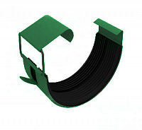Соединитель водосточного желоба МеталлПрофиль Престиж D-125, Зеленый