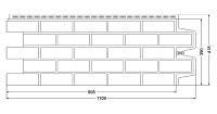Фасадная панель (цокольный сайдинг) Grand Line Стандарт Состаренный кирпич Коричневый