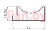 Профиль для панелей МДФ WellMaker ПНп-39 Графит, правый, 2800*36*16 мм фото № 2