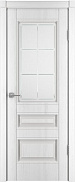 Межкомнатная дверь шпон натуральный Юркас Премиум Сканди 2 Эмаль белая Мателюкс (фрезеровка №42)