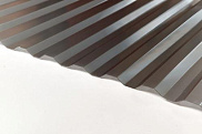 Поликарбонат профилированный Сэлмакс Групп МП-20 Серый (тонированный) 0,8 мм (трапеция), 3м