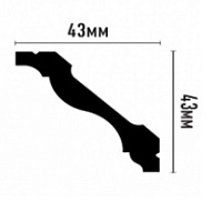 Плинтус потолочный из дюрополимера Декомастер D110 (43*43*2000мм)