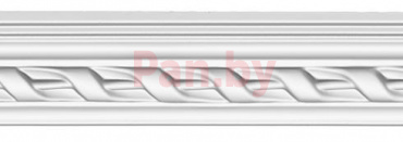 Плинтус потолочный из полиуретана Декомастер 95081F гибкий (54*40*2400мм) фото № 1