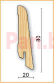 Плинтус напольный деревянный Tarkett Art Дуб Натур  80х20 мм фото № 2