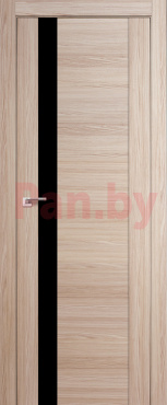 Межкомнатная дверь царговая экошпон ProfilDoors серия X Модерн 62X, Капучино мелинга Черный лак фото № 1