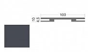 Доборная планка телескопическая Colorit Графит эмаль 100, 10*100*2100 мм