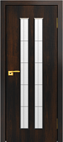 Межкомнатная дверь МДФ ламинированная Юни Стандарт С-39, Венге (художественное стекло)