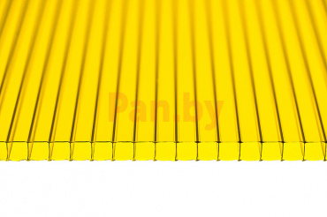 Поликарбонат сотовый Ultramarin Желтый 6000*2100*8 мм, 0,8 кг/м2 фото № 1