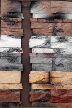 Декоративный искусственный камень Polinka Сланец Карпатский гипсовый угловой составной У1404, коричневый фото № 3