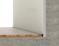 Микроплинтус напольный алюминиевый Pro Design Mini 7067 щелевой Белый