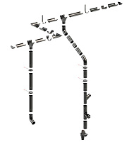 Переходник водосточной трубы Krop PVC 130/90 антрацитово-серый