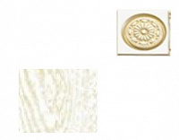Розетка (декор) для дверного наличника Юркас Шпон Элис 3, Эмаль золото, 18*75*75 мм