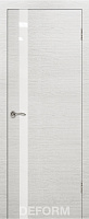 Межкомнатная дверь экошпон Deform Серия H Н2 Дуб французский сильвер Белый лак