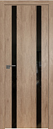 Межкомнатная дверь экошпон ProfilDoors серия ZN Модерн 9ZN, Дуб Салинас светлый Черный лак (кромка ABS)