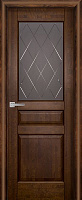 Межкомнатная дверь массив ольхи Vilario (Стройдетали) Валенсия Венге Мателюкс графит (с фрезеровкой)