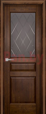 Межкомнатная дверь массив ольхи Vilario (Стройдетали) Валенсия Венге Мателюкс графит (с фрезеровкой) фото № 1