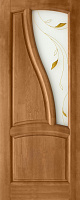 Межкомнатная дверь массив сосны Vilario (Стройдетали) Рафаэль ДЧ, Орех (900х2000)
