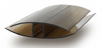 Соединительный профиль для поликарбоната Юг-Ойл-Пласт неразъемный НP-10мм бронза