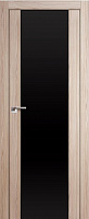 Межкомнатная дверь царговая ProfilDoors серия X Модерн 8X, Капучино мелинга Триплекс черный