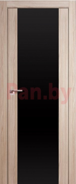 Межкомнатная дверь царговая ProfilDoors серия X Модерн 8X, Капучино мелинга Триплекс черный фото № 1