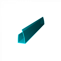 Торцевой профиль для поликарбоната Royalplast 8 мм Бирюза, 2100мм