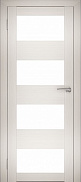 Межкомнатная дверь экошпон Юни Амати 2, Эшвайт (белое стекло)