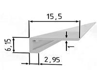 Микроплинтус напольный алюминиевый AlPro13 7067 Mini щелевой анодированный + 6 пружин